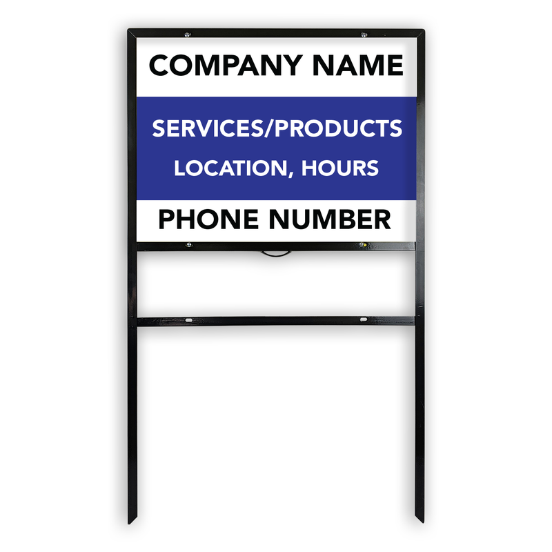 Custom H-Frame Signs for Real Estate & Business | Choose Size, Orientation, and Insert Material