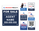 Resident Realty Panel [For H-Frame or Arm Post] | 24"W x 30"H Aluminum Panel | Choose Your Design & Update Name/Phone [2022]