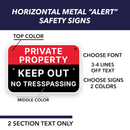 Custom metal Alert-Safety sign. 12" x 18".