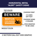Custom metal Alert-Safety sign. 12" x 18".