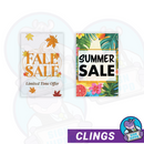 Holiday/Seasonal sale cling packs.