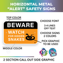 Custom metal Alert-Safety sign. 12" x 18".