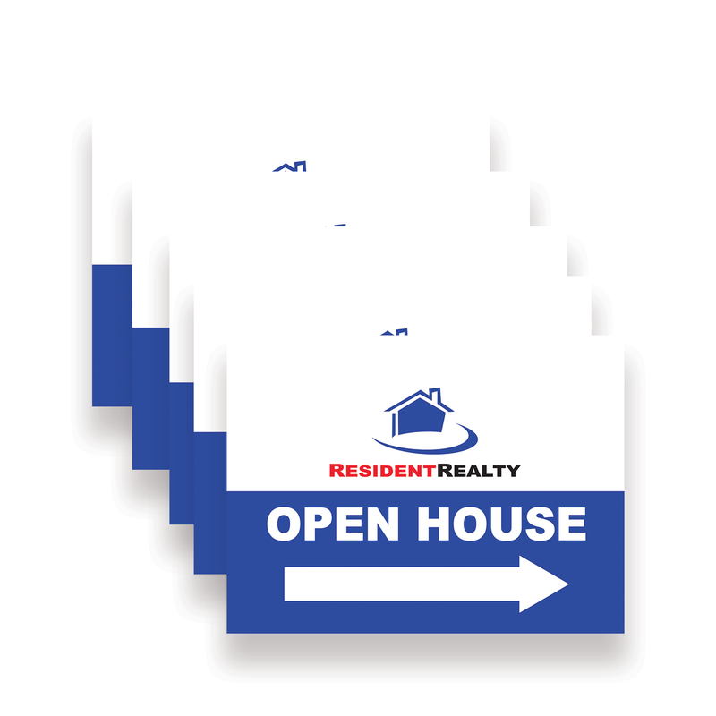 Resident Realty "New Agent" Sign Kit | Kit Includes H-Frames, Sidewalk Sign, & Lawn Signs