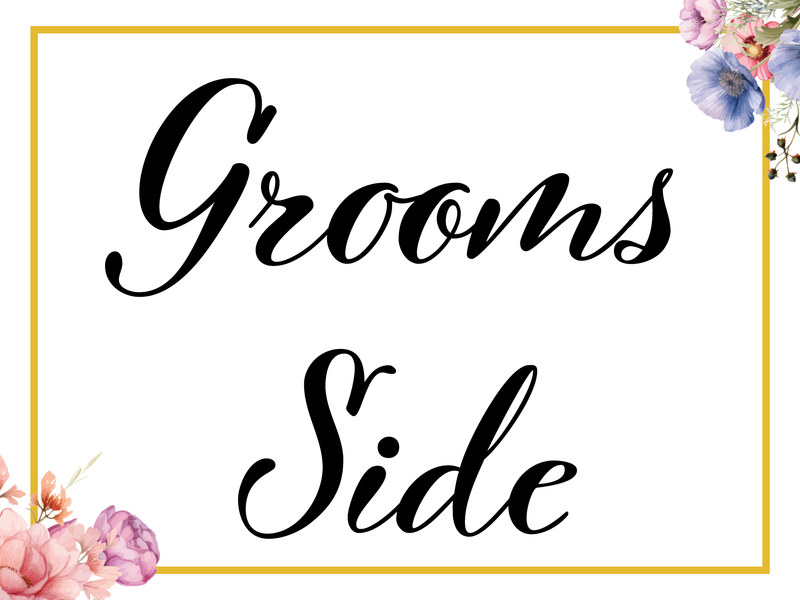 Mix and Match Wedding Wayfinding Yard Signs | 24"W x 18"H, Double Sided, UV Printed | Choose Signs Only or Sign with 6"W x 24"H Metal H-Stakes