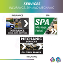 Small Business Directional Lawn Signs Pack | Double Sided | Includes H-stakes