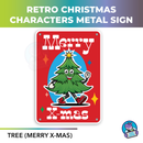 Retro Christmas Character Metal Signs. 10 x 7