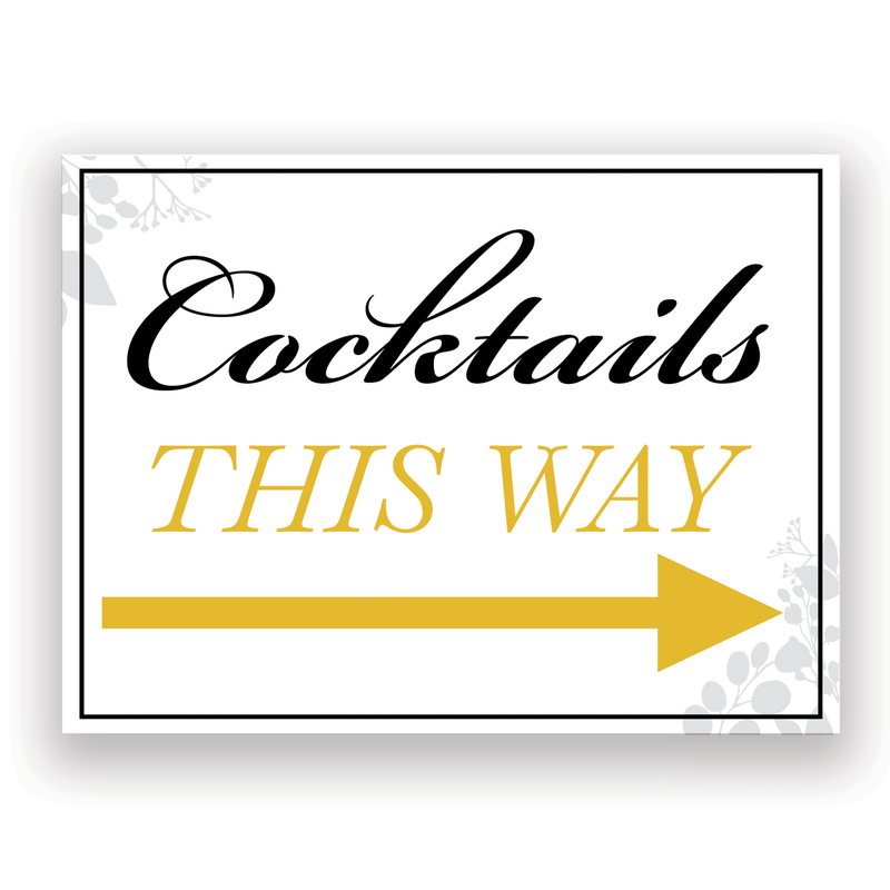 Mix and Match Wedding Wayfinding Yard Signs | 24"W x 18"H, Double Sided, UV Printed | Choose Signs Only or Sign with 6"W x 24"H Metal H-Stakes