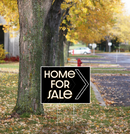"Home For Sale" Pre Designed Yard Signs | 24"W x 18"H, Double Sided, UV Printed | Choose Quantity | Comes with 6"W x 24"H Metal H-Stakes