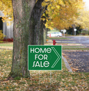 "Home For Sale" Pre Designed Yard Signs | 24"W x 18"H, Double Sided, UV Printed | Choose Quantity | Comes with 6"W x 24"H Metal H-Stakes