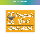 Minimal Custom Grad Lawn Signs | Choose color |Year will updated to match current purchase year.