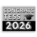Pop Art Custom Grad Lawn Signs | Choose color |Year will updated to match current purchase year.