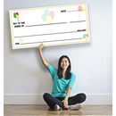Custom/Personalized Giant Check Sign | Made of Durable 10MM Thick Corrugated Plastic | Choose Your Size/Artwork/Finish | Add Your Text (Logo Optional)