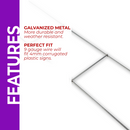 "Grand Opening" Pre Designed Yard Signs | 24"W x 18"H, Double Sided, UV Printed | Choose Quantity & Signs Only or Sign with 6"W x 24"H Metal H-Stakes