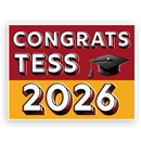 Pop Art Custom Grad Lawn Signs | Choose color |Year will updated to match current purchase year.