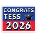 Pop Art Custom Grad Lawn Signs | Choose color |Year will updated to match current purchase year.