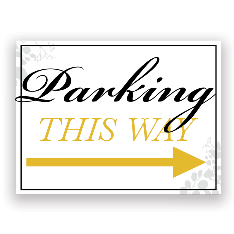 Mix and Match Wedding Wayfinding Yard Signs | 24"W x 18"H, Double Sided, UV Printed | Choose Signs Only or Sign with 6"W x 24"H Metal H-Stakes