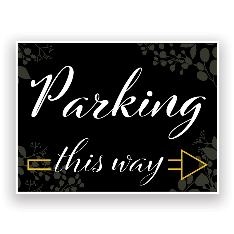 Mix and Match Wedding Wayfinding Yard Signs | 24"W x 18"H, Double Sided, UV Printed | Choose Signs Only or Sign with 6"W x 24"H Metal H-Stakes