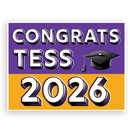 Pop Art Custom Grad Lawn Signs | Choose color |Year will updated to match current purchase year.