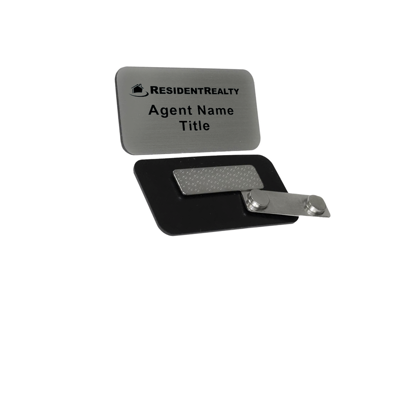 Resident Realty Magnetic Name Tag | Custom Name or Blank [3"W x 1.5"H]