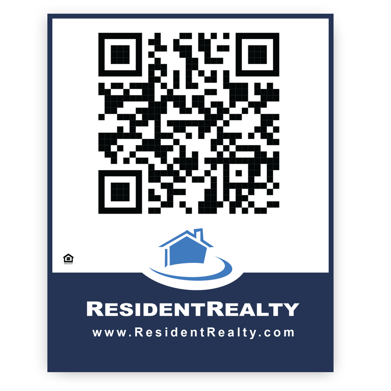 Resident Realty H-Frame | 24"W x 30"H Aluminum Panel | Choose Your Design & Update Name/Phone [2022]