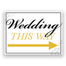 Mix and Match Wedding Wayfinding Yard Signs | 24"W x 18"H, Double Sided, UV Printed | Choose Signs Only or Sign with 6"W x 24"H Metal H-Stakes