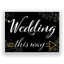 Mix and Match Wedding Wayfinding Yard Signs | 24"W x 18"H, Double Sided, UV Printed | Choose Signs Only or Sign with 6"W x 24"H Metal H-Stakes