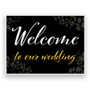 Mix and Match Wedding Wayfinding Yard Signs | 24"W x 18"H, Double Sided, UV Printed | Choose Signs Only or Sign with 6"W x 24"H Metal H-Stakes