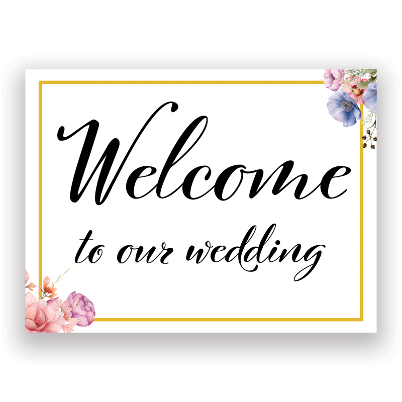 Mix and Match Wedding Wayfinding Yard Signs | 24"W x 18"H, Double Sided, UV Printed | Choose Signs Only or Sign with 6"W x 24"H Metal H-Stakes