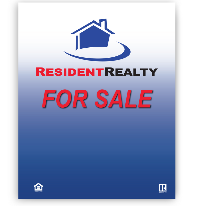 Resident Realty "New Agent" Sign Kit | Kit Includes H-Frames, Sidewalk Sign, & Lawn Signs