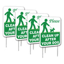 "Clean Up After Your Dog" Yard Sign | Corrugated Sign | With 6"W x 12"H Metal H-Stake
