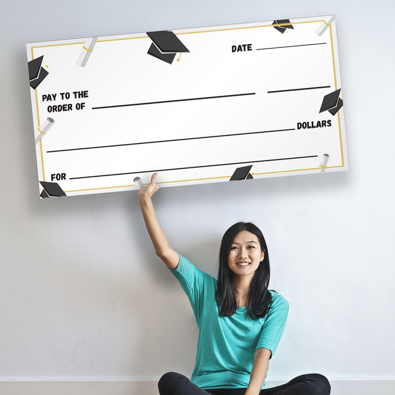 Custom/Personalized Giant Check Sign | Made of Durable 10MM Thick Corrugated Plastic | Choose Your Size/Artwork/Finish | Add Your Text (Logo Optional)