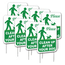 "Clean Up After Your Dog" Yard Sign | Corrugated Sign | With 6"W x 12"H Metal H-Stake
