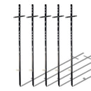 Heavy Duty Metal "Step Stake" for Signs | 46" Tall (~ 4ft) | Ground Insertion w/ Holes, Step Post, & Cross Beam