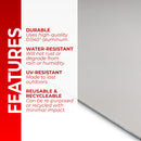 Real Estate Sign Riders | 24"W x 6"H | 6 Pack of Common Messages | Choose Aluminum or Corrugated Plastic