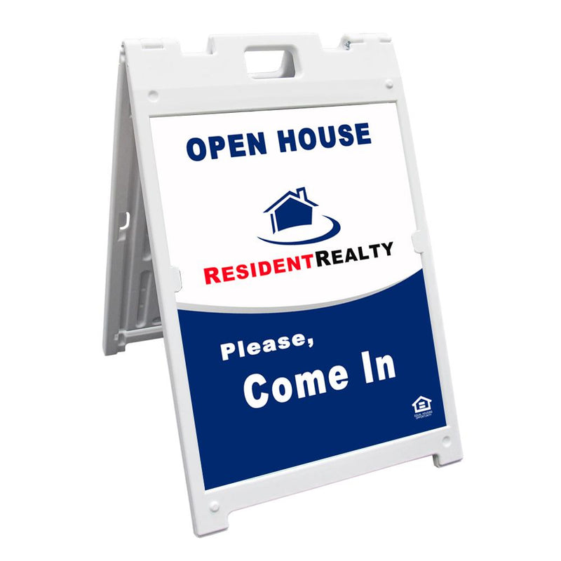 Resident Realty "New Agent" Sign Kit | Kit Includes H-Frames, Sidewalk Sign, & Lawn Signs