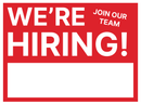 We are Hiring Yard Sign | 24"W x 18"H Corrugated Sign | With 6"W x 24"H Metal H-Stakes