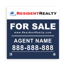 Resident Realty Panel [For H-Frame or Arm Post] | 24"W x 24"H Aluminum Panel | Choose Your Design & Update Name/Phone [2022]