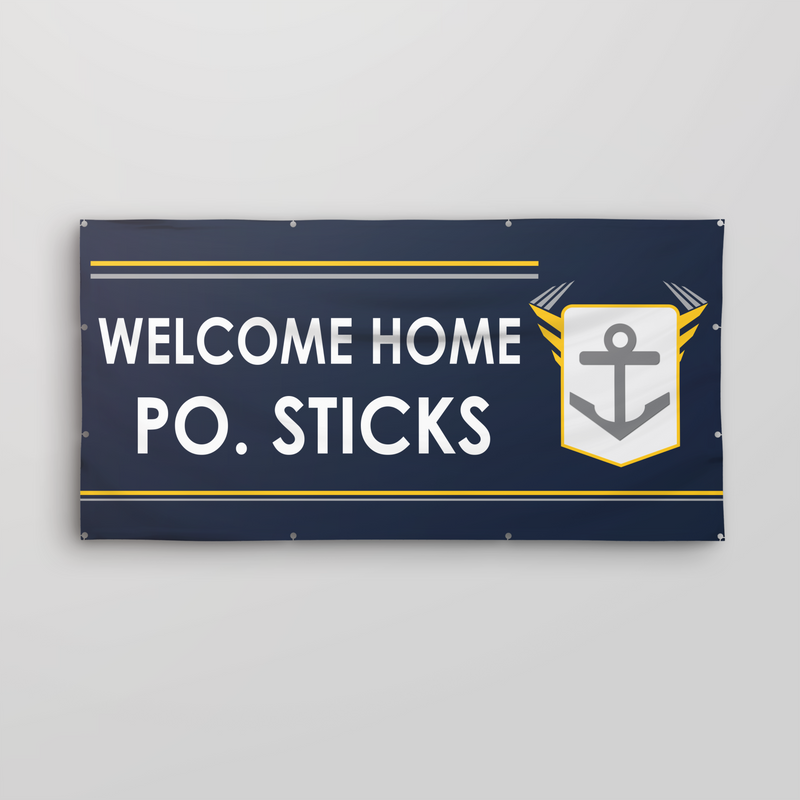 Welcome Home Service Member Banner | Vinyl 13 oz | Hem and Grommet