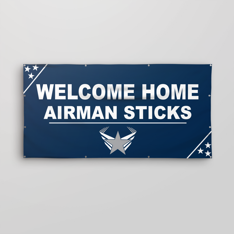 Welcome Home Service Member Banner | Vinyl 13 oz | Hem and Grommet