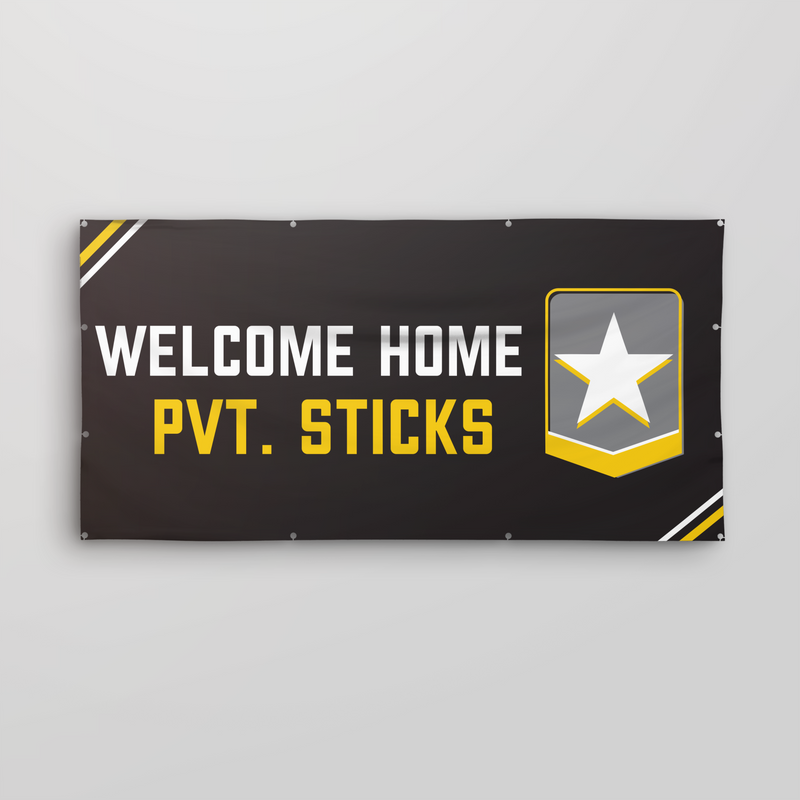 Welcome Home Service Member Banner | Vinyl 13 oz | Hem and Grommet