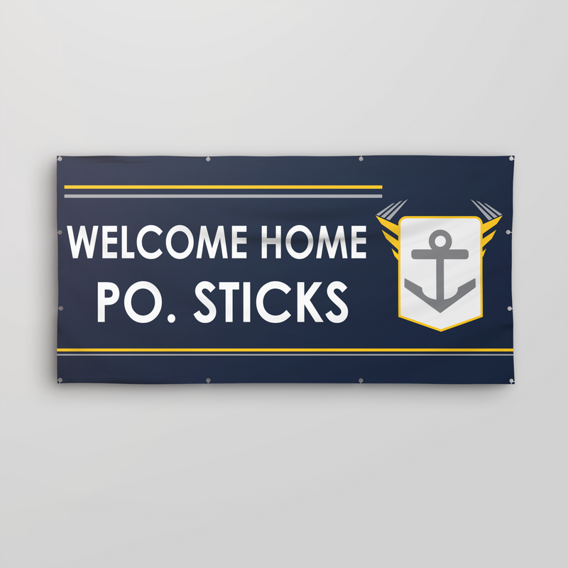 Welcome Home Service Member Banner | Vinyl 13 oz | Hem and Grommet