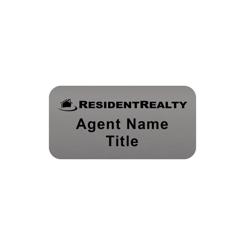 Resident Realty Magnetic Name Tag | Custom Name or Blank [3"W x 1.5"H]