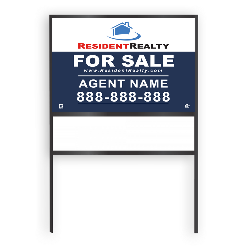 Resident Realty Commercial Sign (Med) | 36"W x 24"H Aluminum Panel (040"), Double Sided | Horizontal [Only Available for Local Delivery or Pick Up]_2022