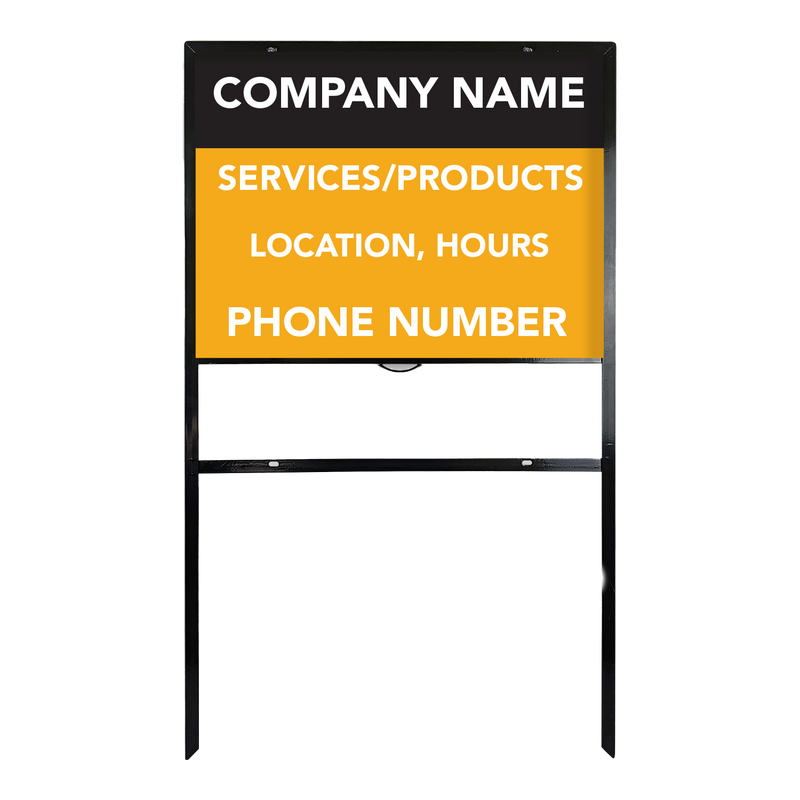 Custom H-Frame Signs for Real Estate & Business | Choose Size, Orientation, and Insert Material